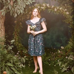 Hill House Ava Nap Dress Moody Floral Poplin 2X NWT